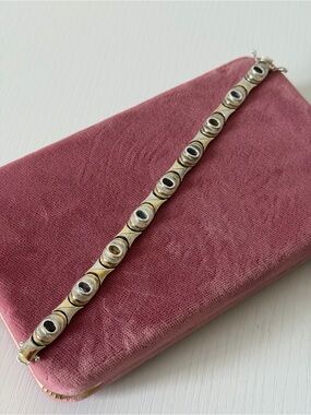 Vintage Sterling Silver Multi-Gemstone Bracelet
